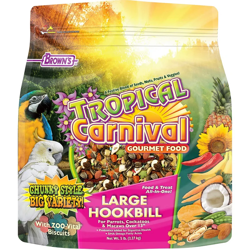 Alimento Browns Natural para Loro y Guacamaya Tropical Carnival 4 Lbs