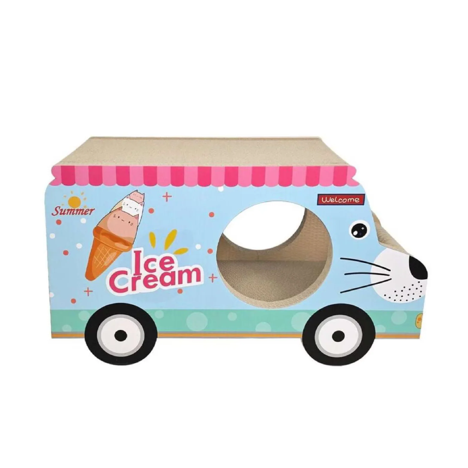 Cartón Rascador Carro Helados