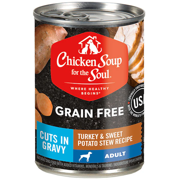 Chicken Soup Gravy Perro Lata Pavo, Camote 13OZ