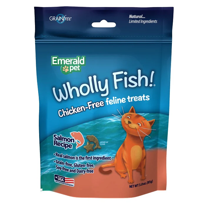 Snack para Gato Emerald Pet Wholly Fish Salmon