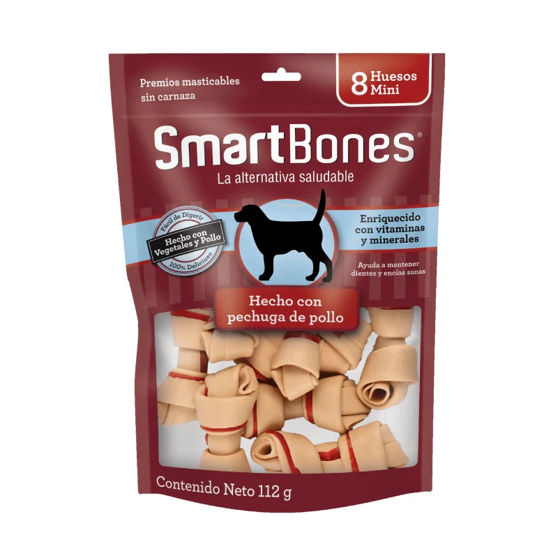 Snack Smartbones Sabor Pollo Mini 8 Ct