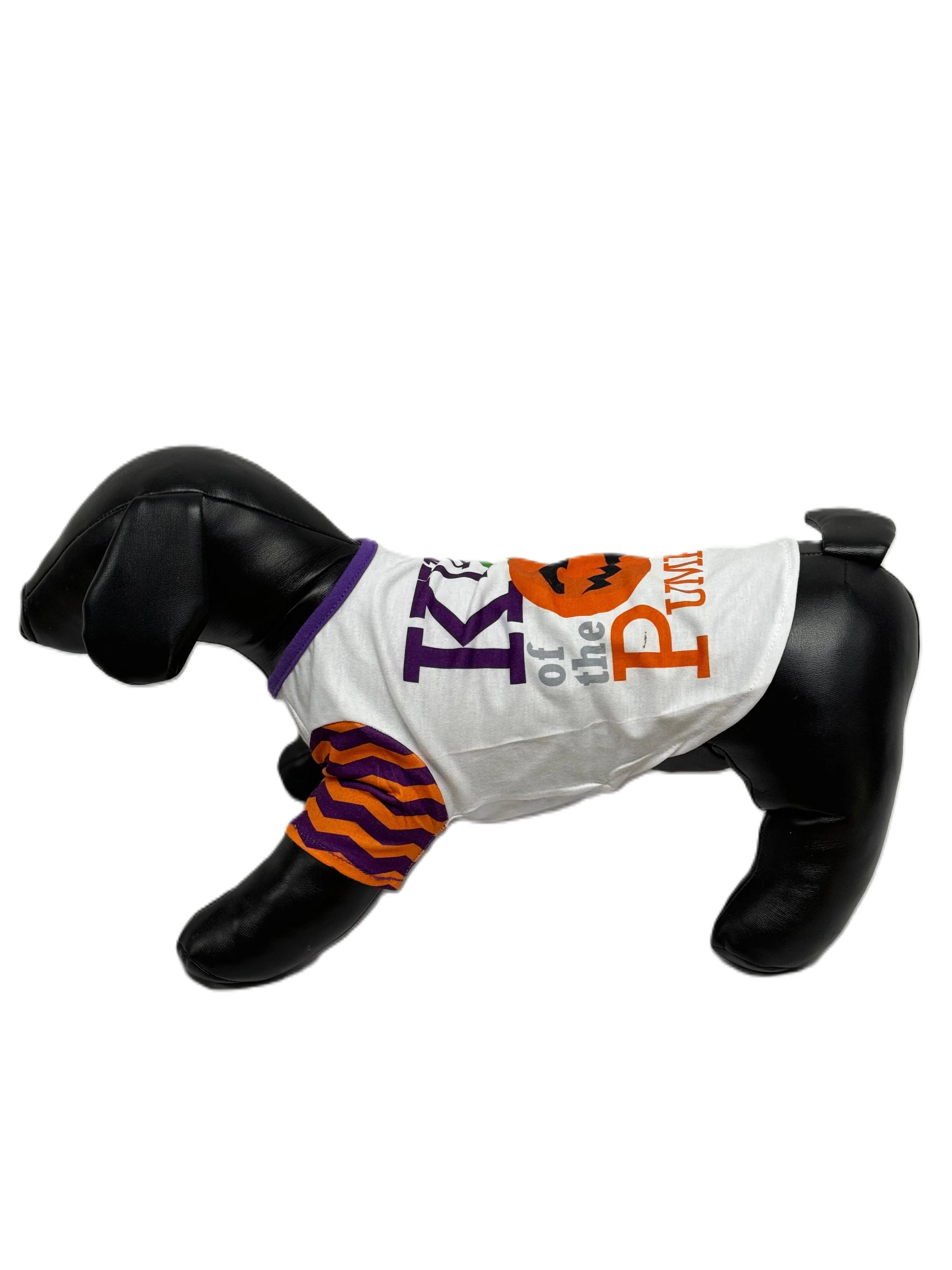 T-Shirt de Halloween Blanco para Perro Rey de las Calabazas - Image 3